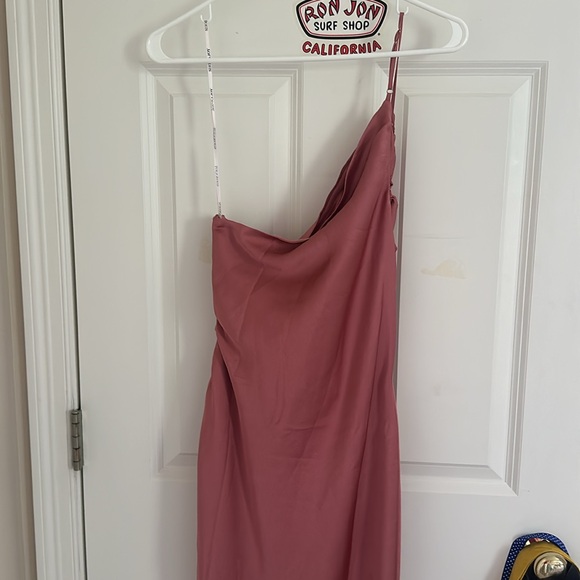 Pink Prom Dress!! Shona Joy Luxe Asymmetrical Gathered Maxi Dress - Picture 5 of 7